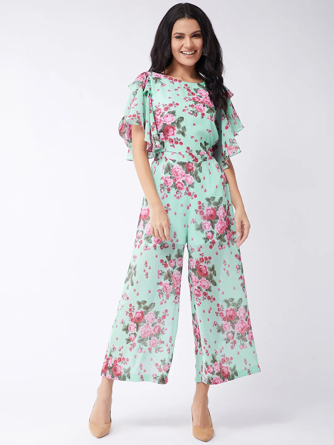 Pastel Printed Floral Jumpsuit