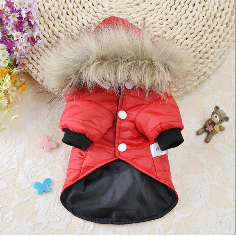 Pet Clothing Winter Puffer Coat Luxury Cotton Light Warm Down Jacket Dog Two-Leg Cotton Suit Pet Clothes |