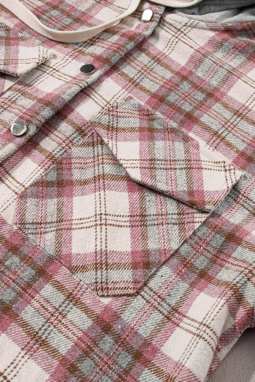 Plaid Hooded Jacket with Flap Pockets & Raw Hem –🔥🔥 The One Thing I Can Count On When My Life Is Falling Apart