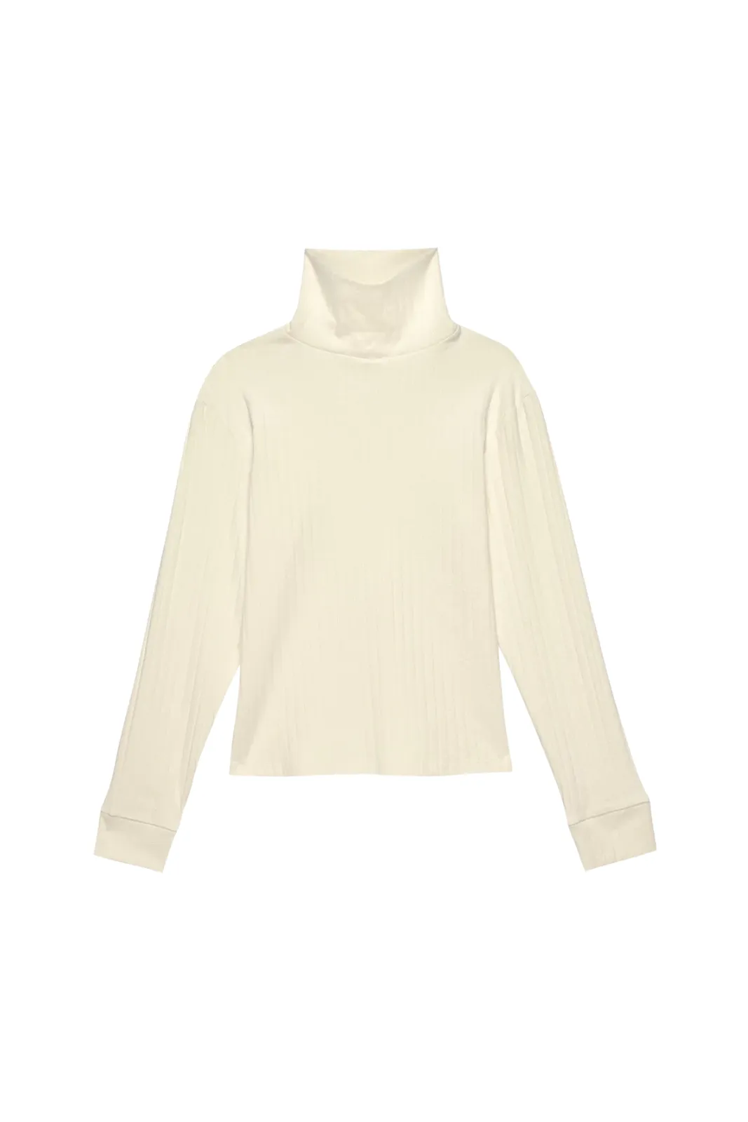 Pointelle Turtleneck, Creme