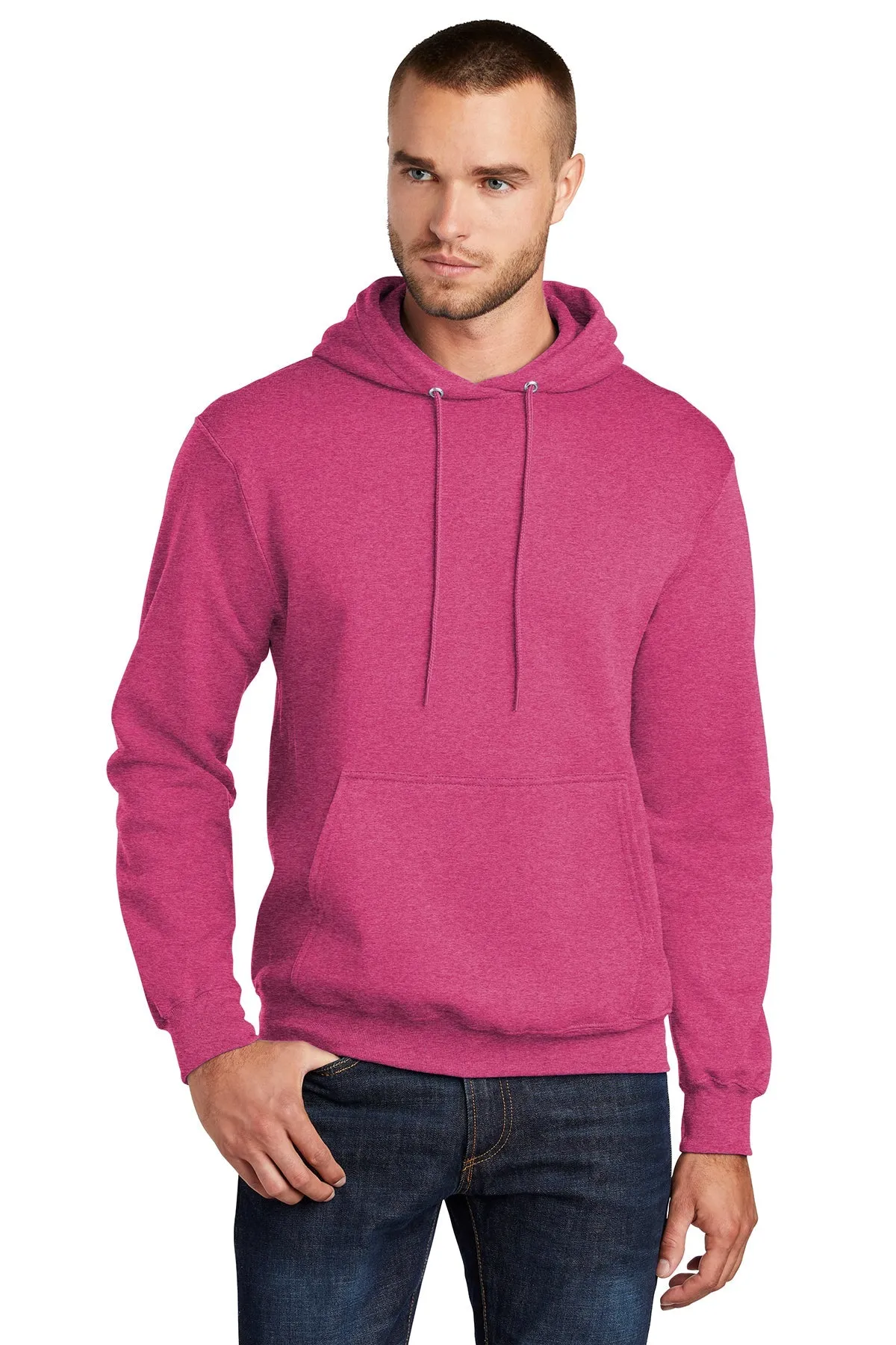 Port & Company Core Fleece Custom Hoodies, Heather Sangria