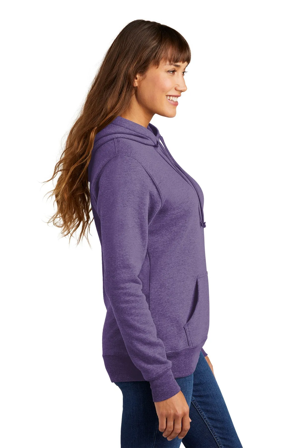 Port & Company Ladies Core Fleece Customized Hoodies, Heather Purple