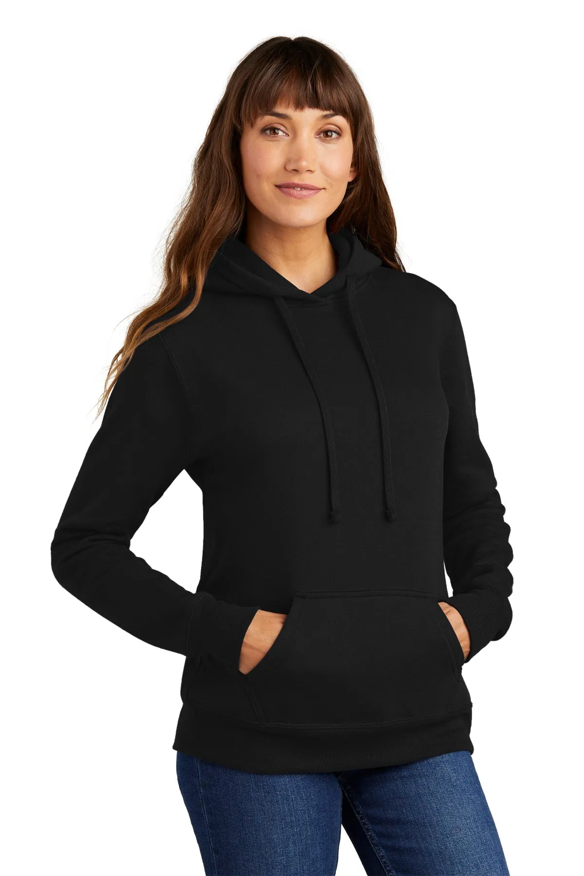 Port & Company Ladies Core Fleece Customized Hoodies, Jet Black