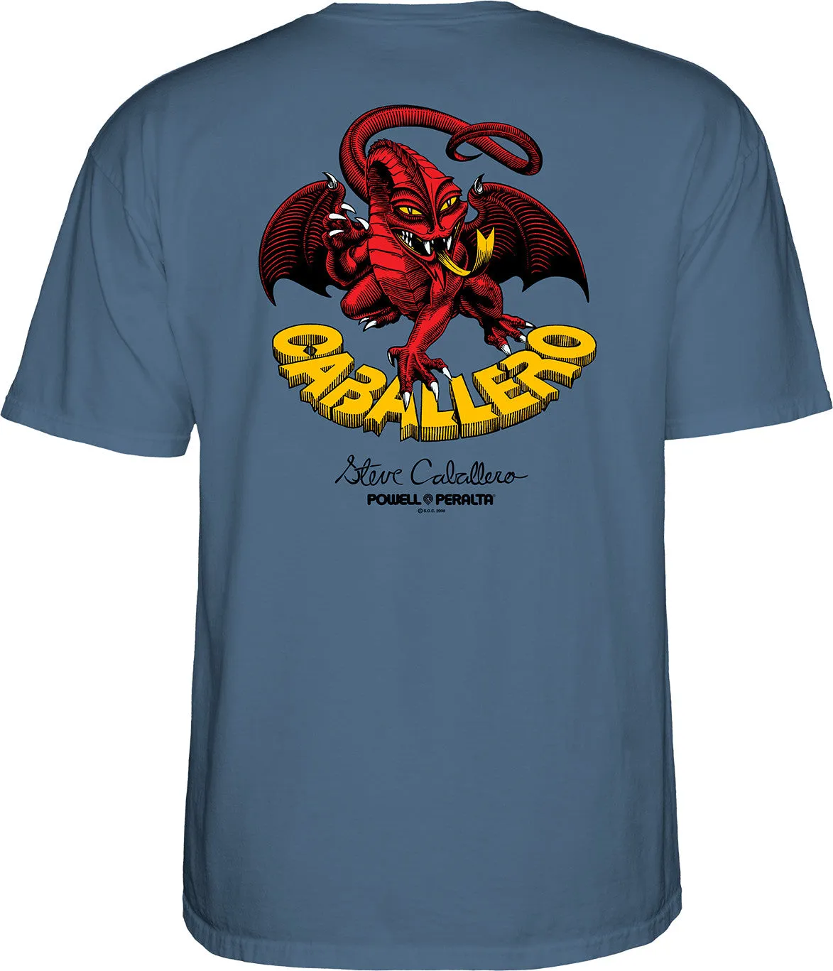 Powell Peralta Steve Caballero Dragon II T-shirt - Indigo Blue