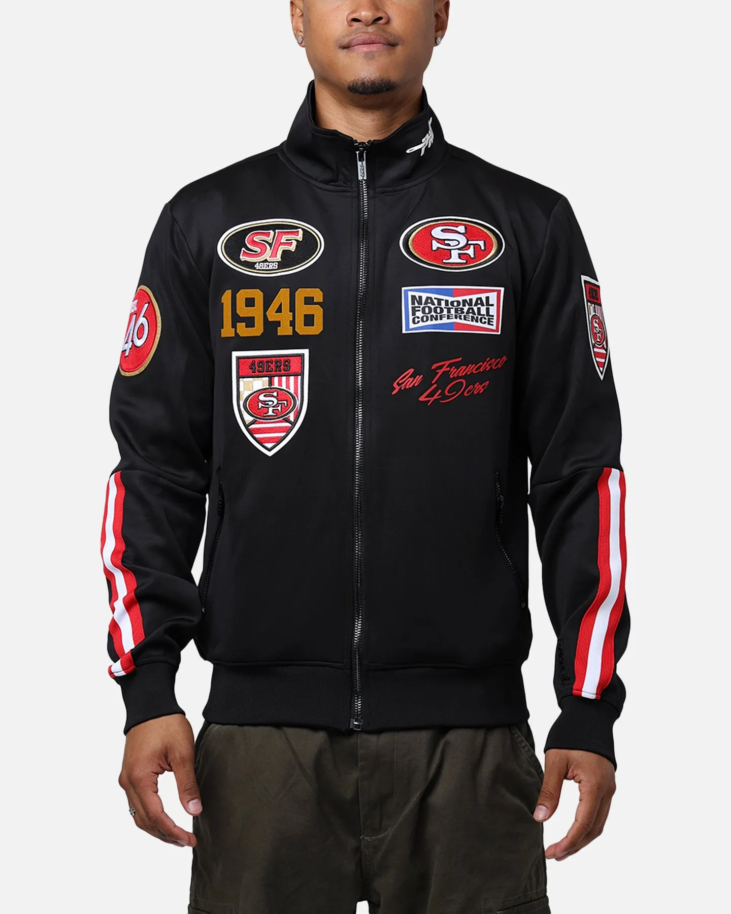 Pro Standard San Francisco 49ers Fast Lane Track Jacket Black/Red