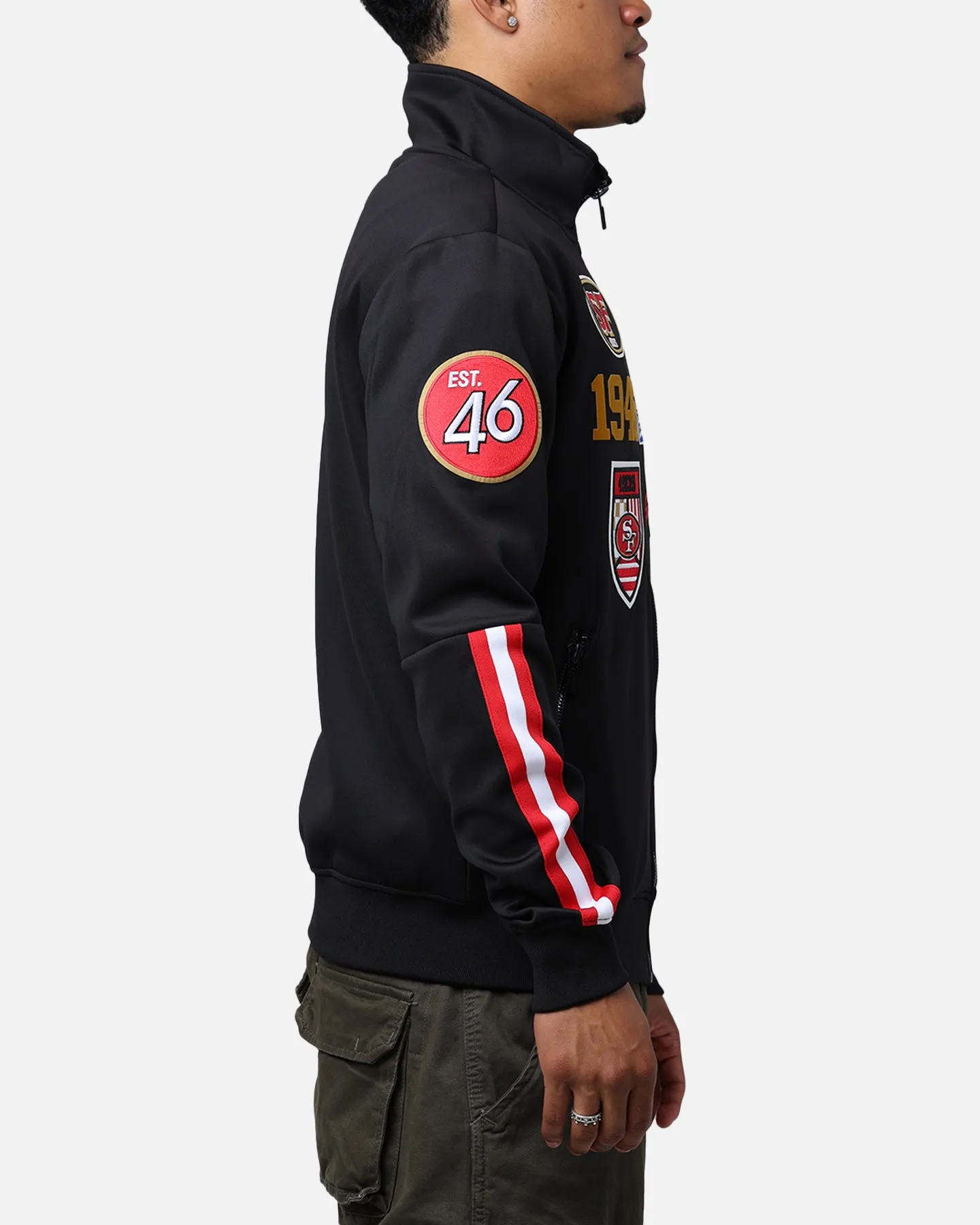 Pro Standard San Francisco 49ers Fast Lane Track Jacket Black/Red