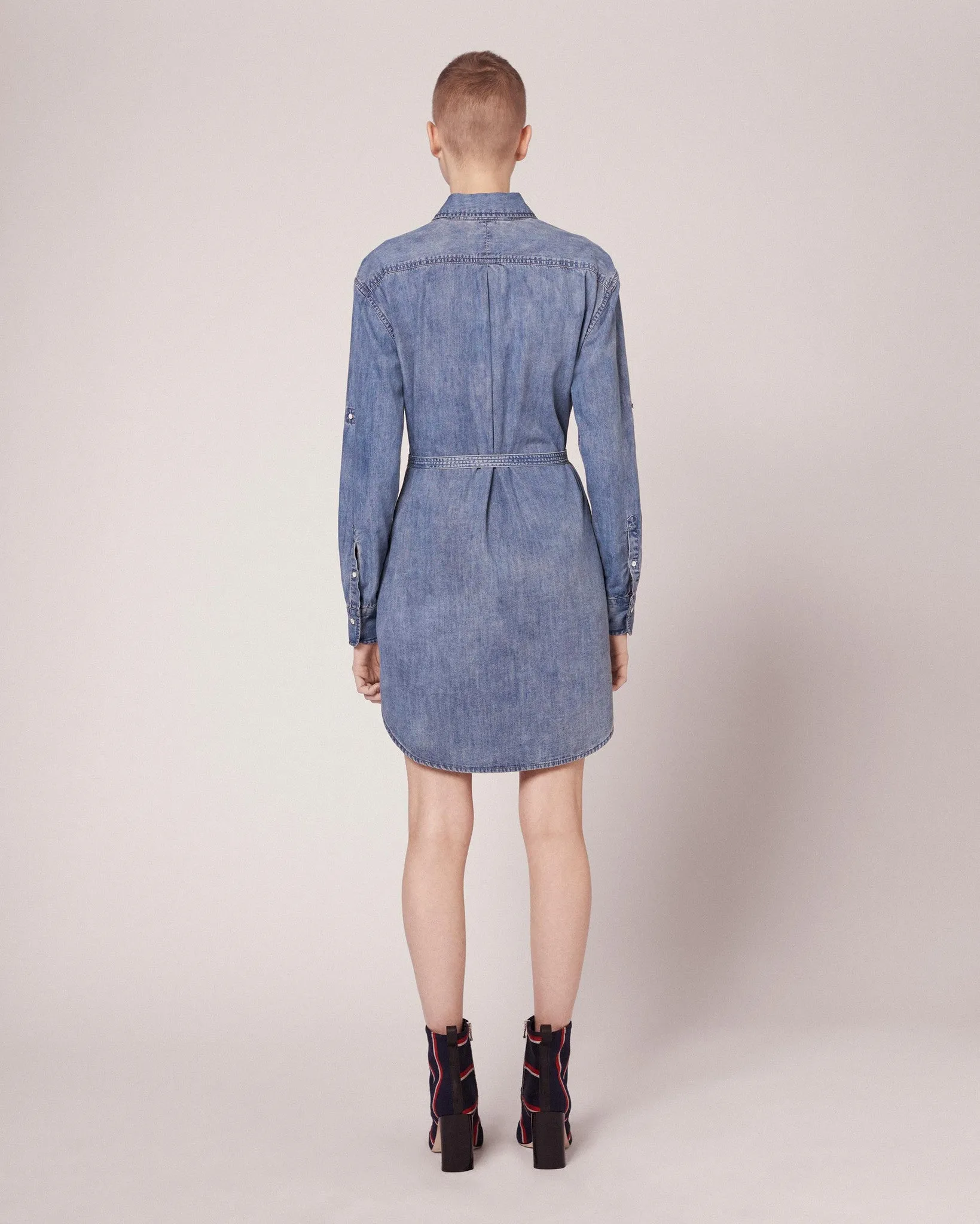 Rag & Bone - Shirt Dress Medium Indigo