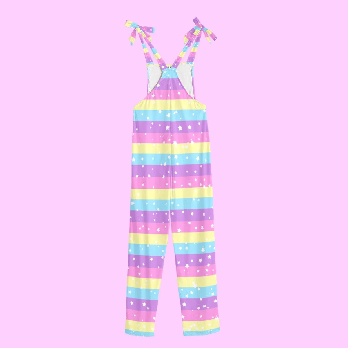 Rainbow Ribbon Jumpsuit Overalls