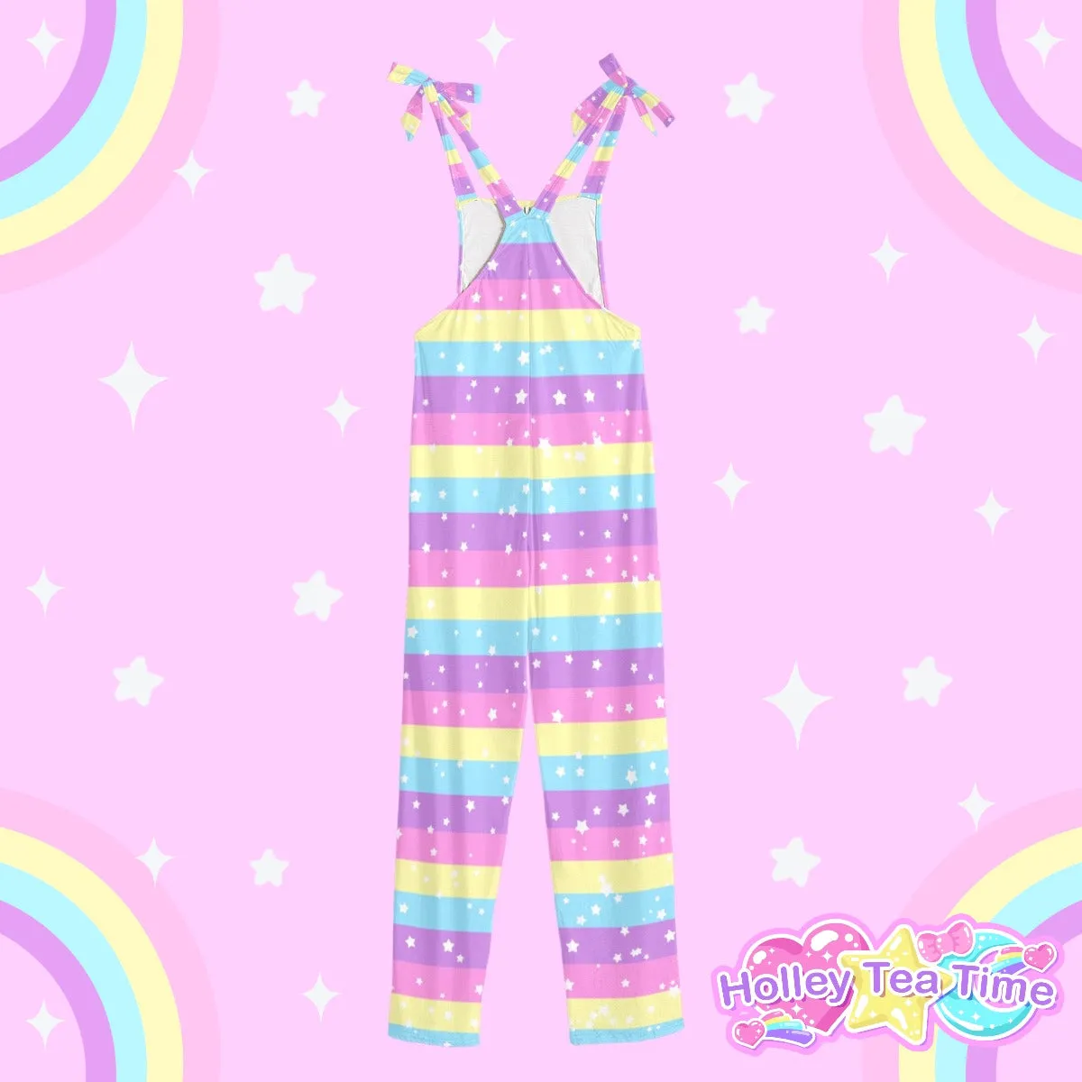 Rainbow Ribbon Jumpsuit Overalls