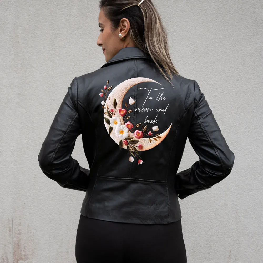 (Real Leather) To The Moon and Back Leather Jacket