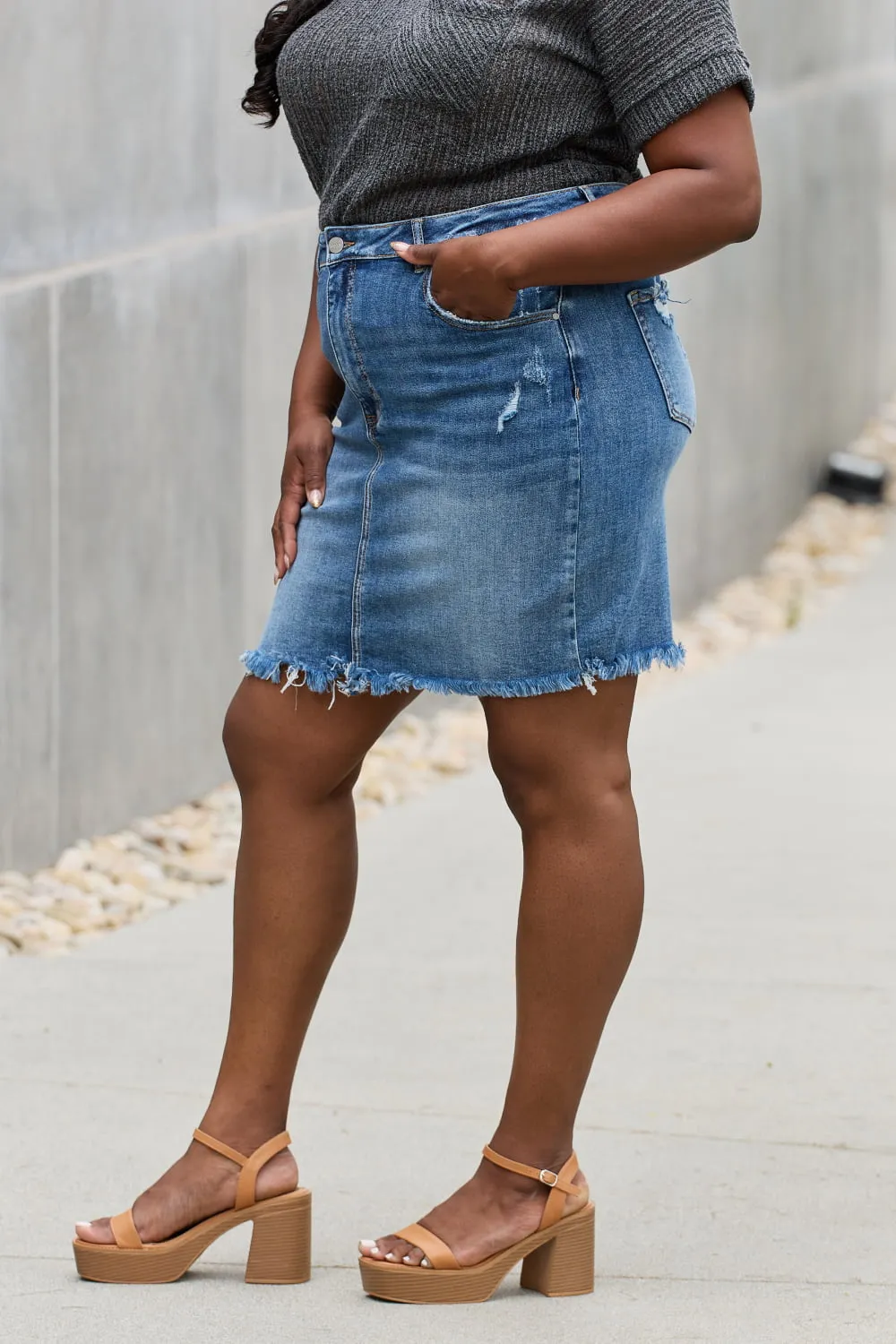 RISEN Amelia Denim Mini Skirt