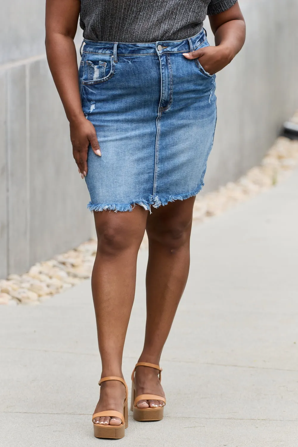 RISEN Amelia Denim Mini Skirt