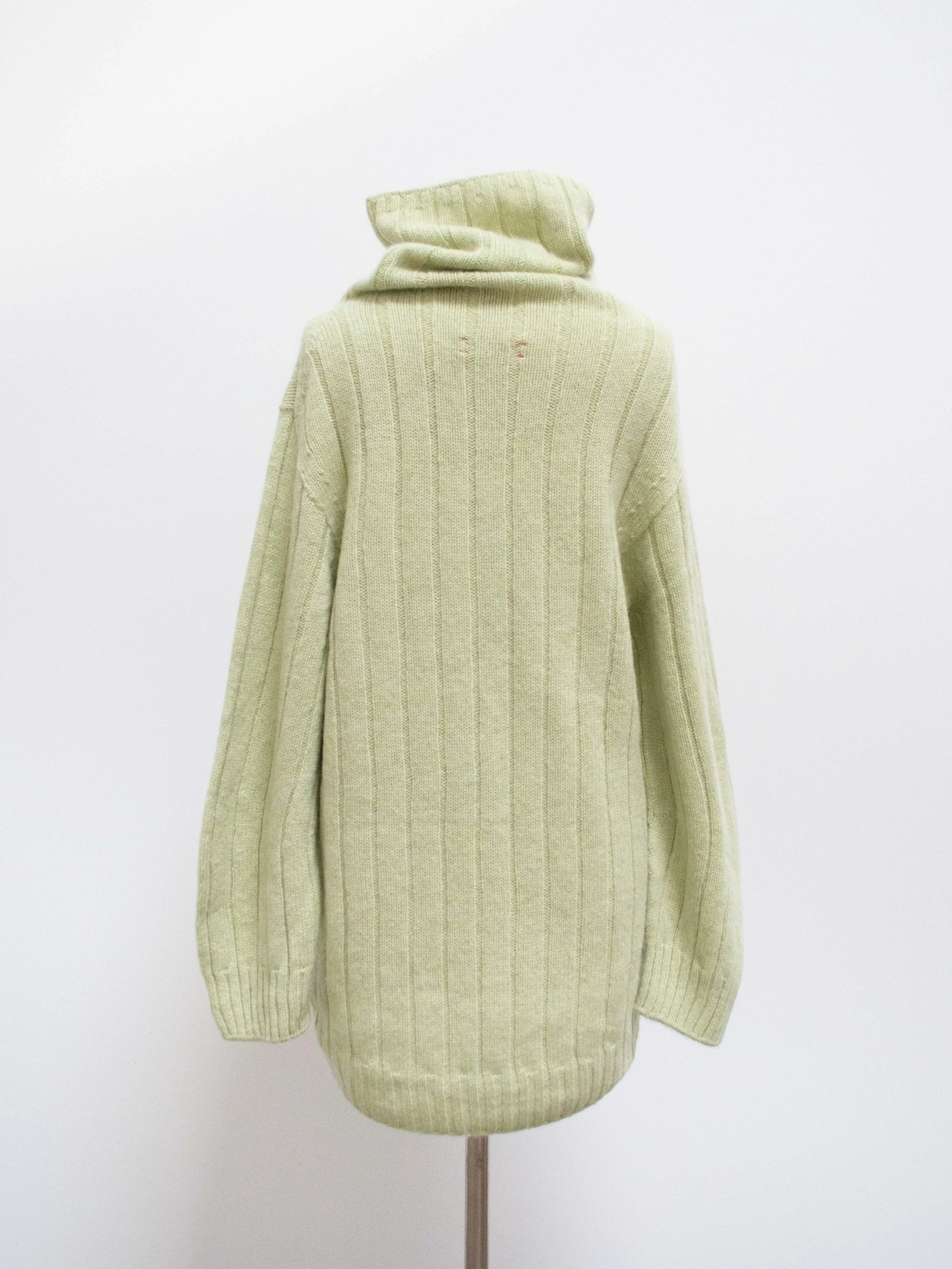 Royal Baby Alpaca Chunky Turtleneck Sweater - Light Green