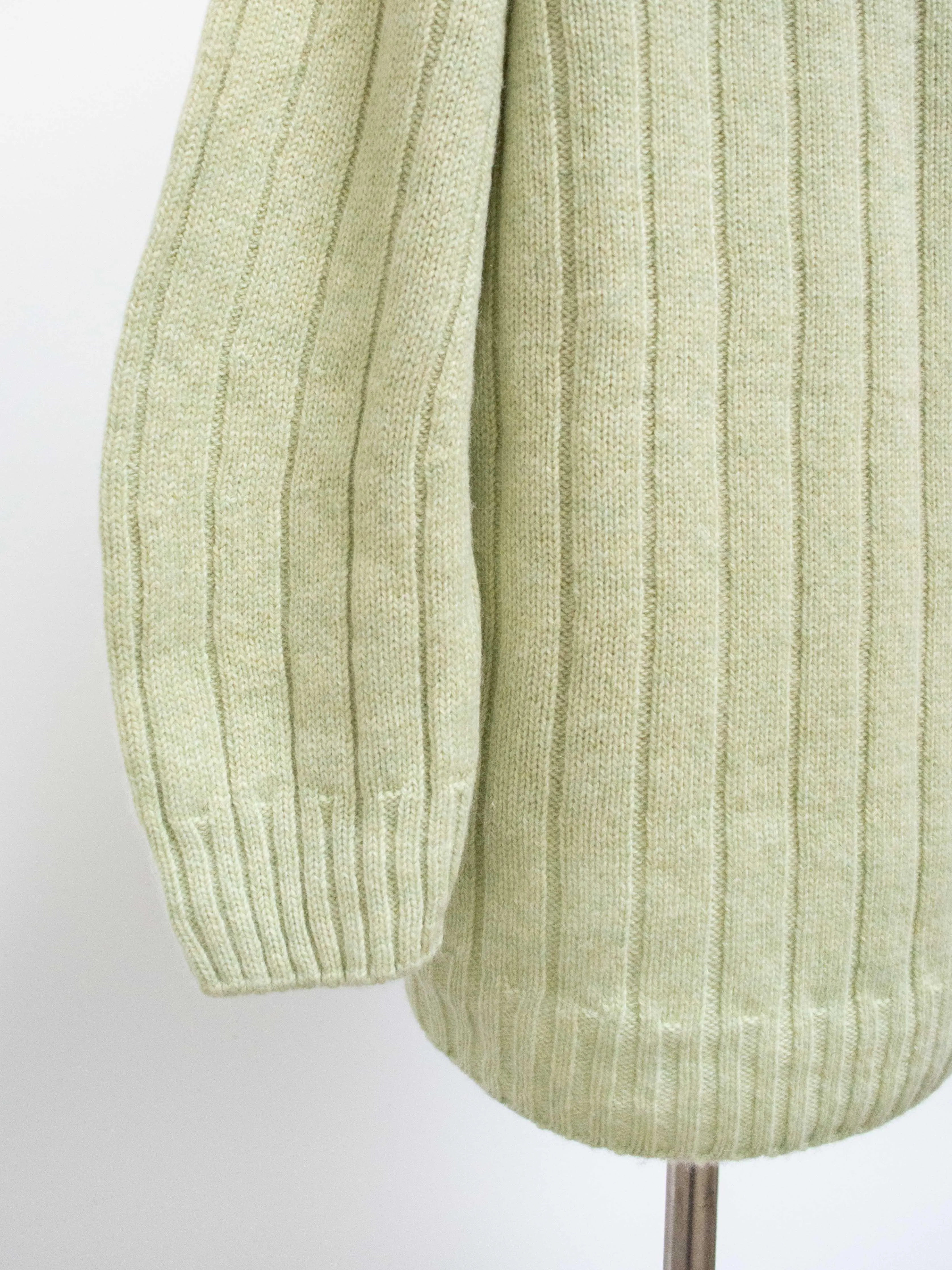 Royal Baby Alpaca Chunky Turtleneck Sweater - Light Green