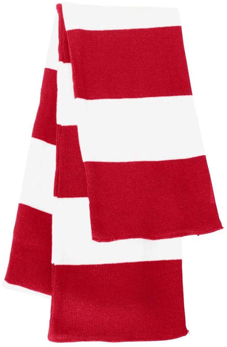 Rugby Striped Knit Scarf