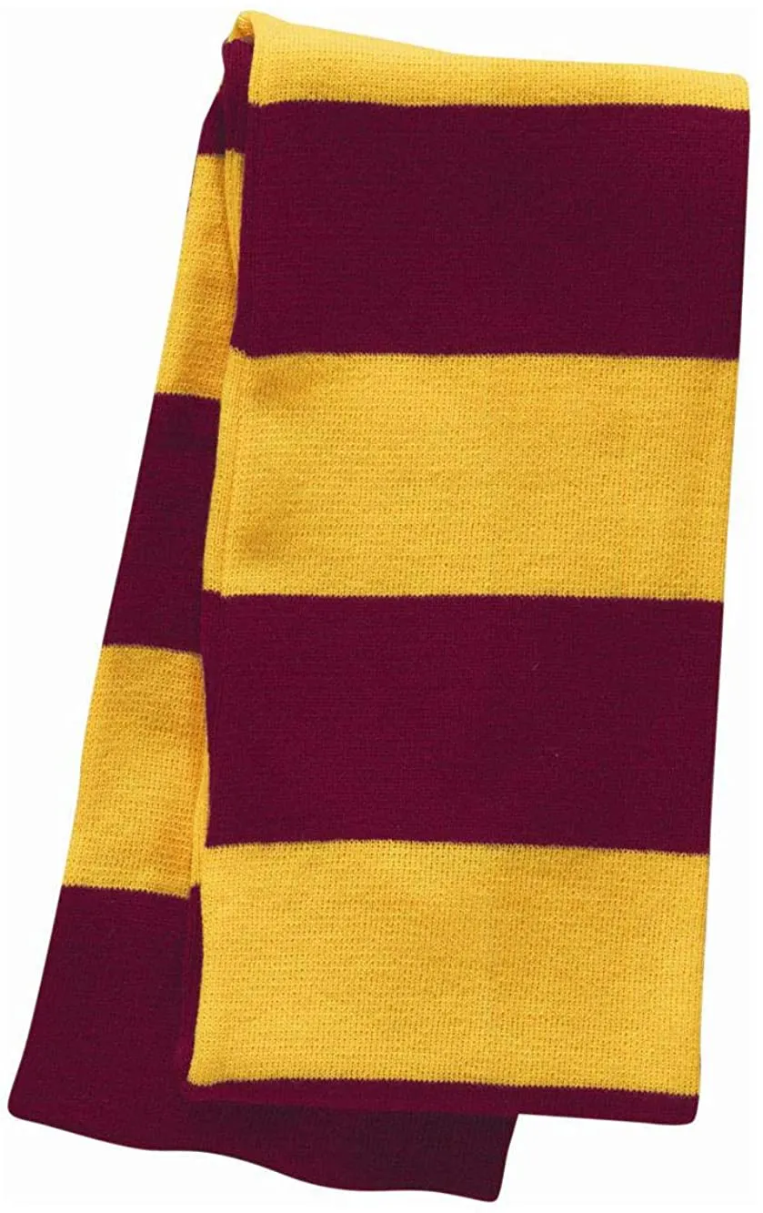 Rugby Striped Knit Scarf