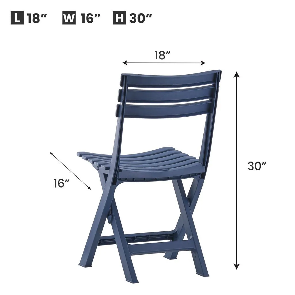 Set of 2 Terrasse Outdoor Folding Chair-Weather & UV Resistant