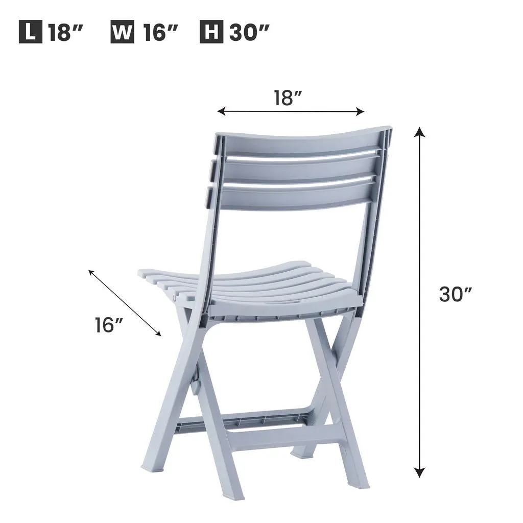 Set of 2 Terrasse Outdoor Folding Chair-Weather & UV Resistant