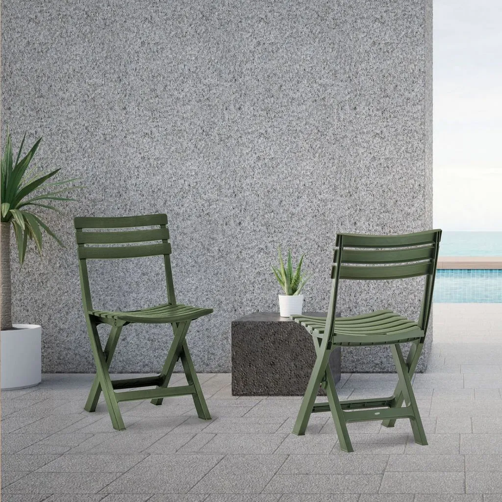 Set of 2 Terrasse Outdoor Folding Chair-Weather & UV Resistant