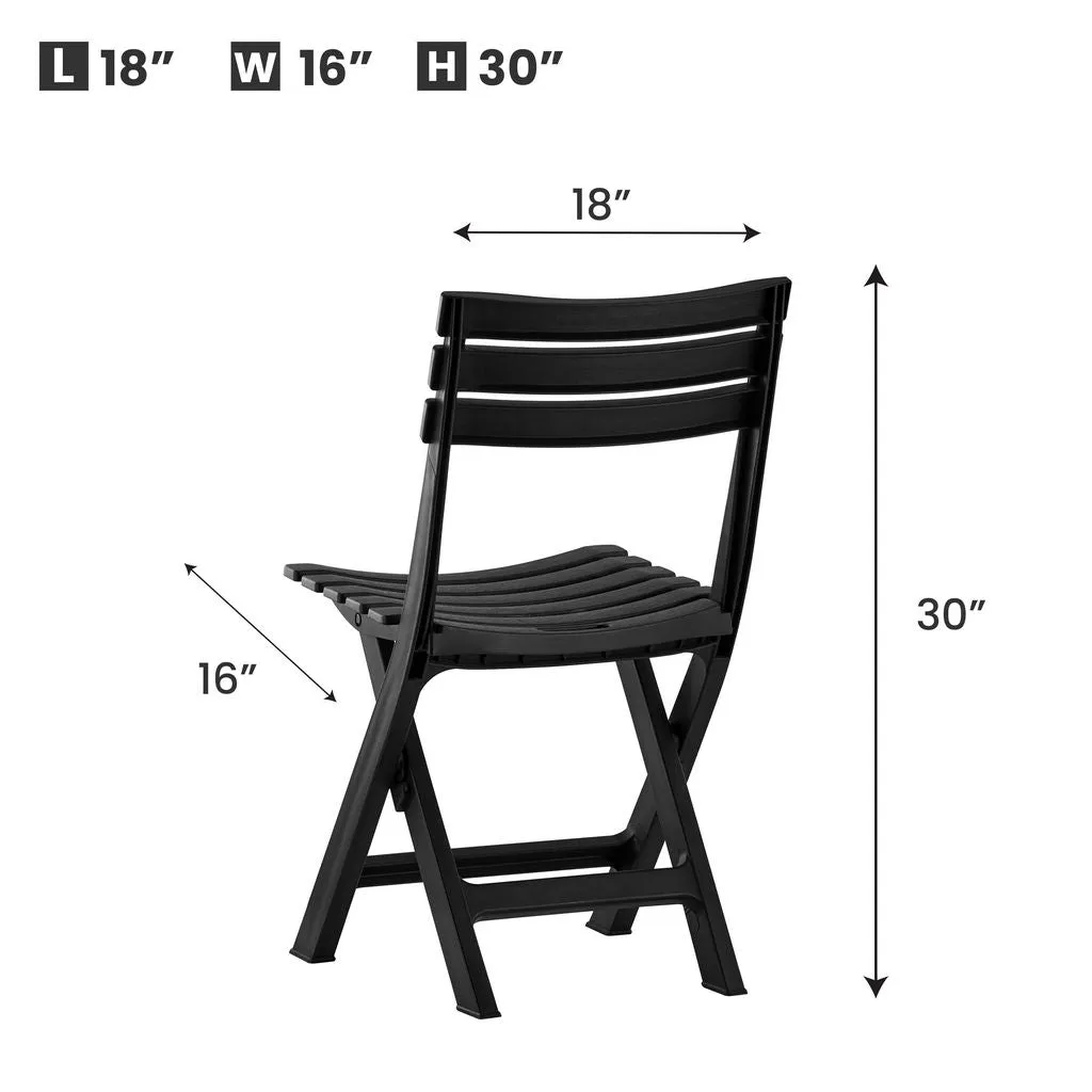 Set of 2 Terrasse Outdoor Folding Chair-Weather & UV Resistant