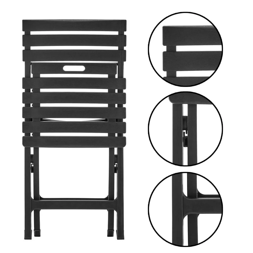 Set of 4 Terrasse Outdoor Folding Chairs,Weather & UV Resistant