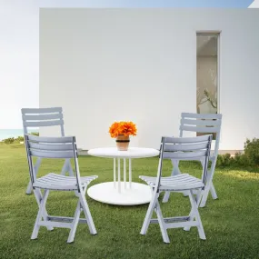 Set of 4 Terrasse Outdoor Folding Chairs,Weather & UV Resistant