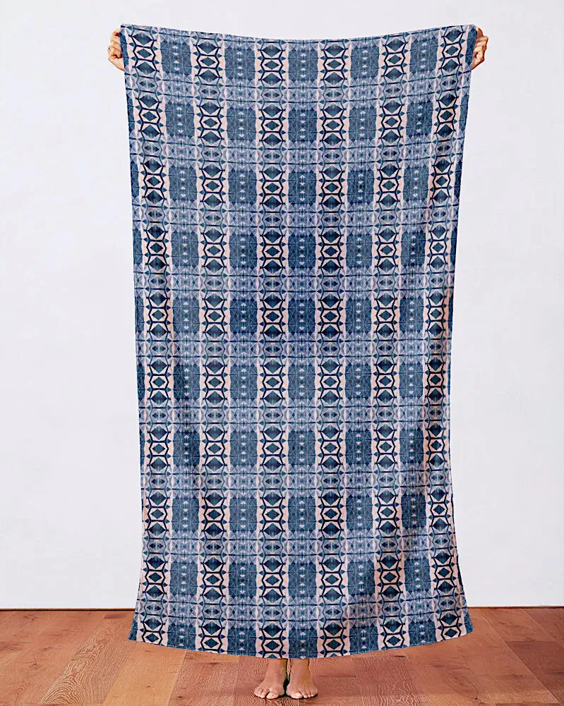 'Shibori Diamond Indigo' Cotton Print of Shibori, by Kim Eichler-Messmer, 44" Wide, By the Yard # 1445