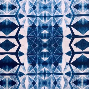 'Shibori Diamond Indigo' Cotton Print of Shibori, by Kim Eichler-Messmer, 44" Wide, By the Yard # 1445