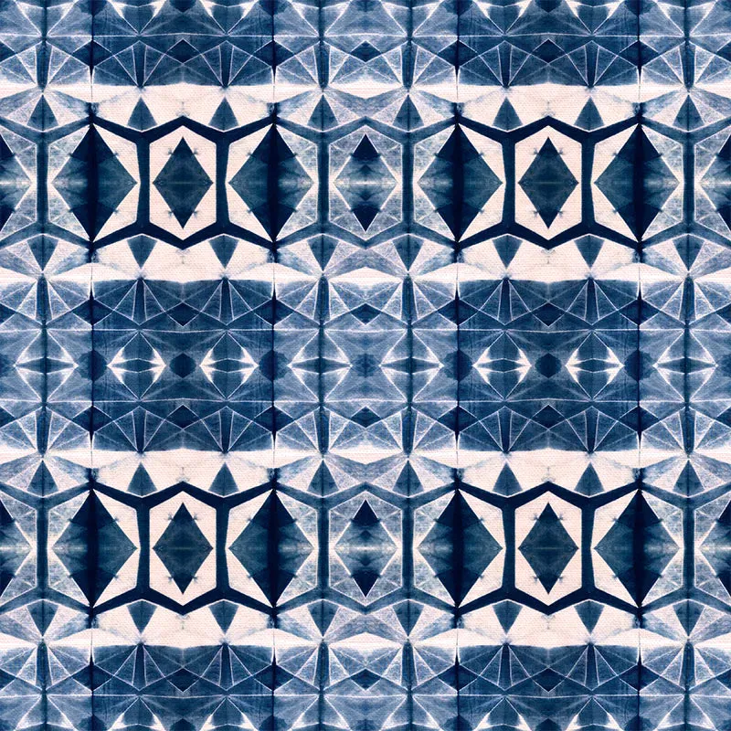 'Shibori Diamond Indigo' Cotton Print of Shibori, by Kim Eichler-Messmer, 44" Wide, By the Yard # 1445