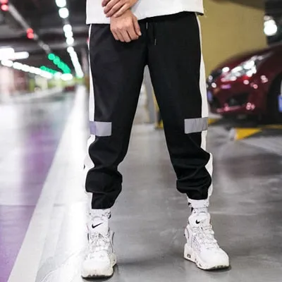 Side Striped Reflective Joggers