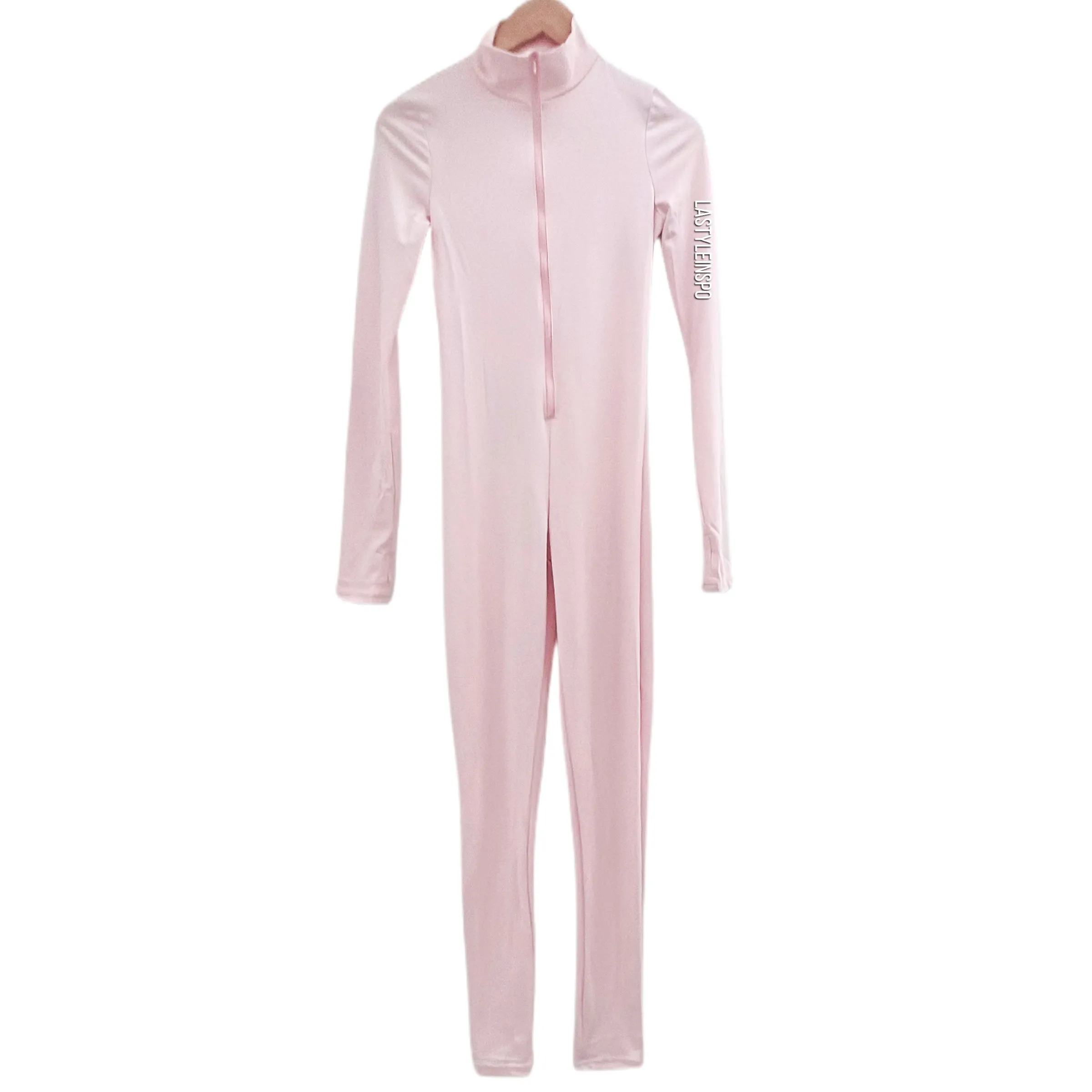 Ski Suit Jumpsuit Onesie Long Sleeved Stretchy in Baby Pink Size XXS