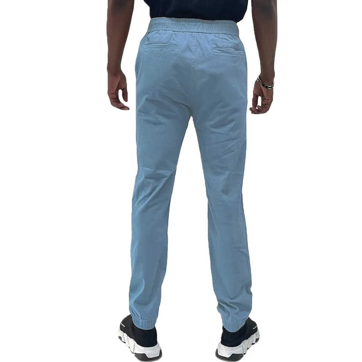 Sky Blue Solid Jogger Pants