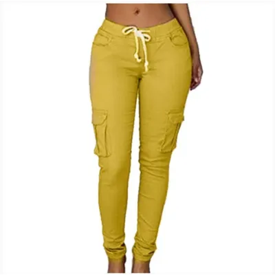 Slim Fit Cargo Pants for Women