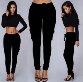 Slim Fit Cargo Pants for Women