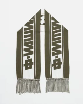 Soccer Scarf - Moss/White