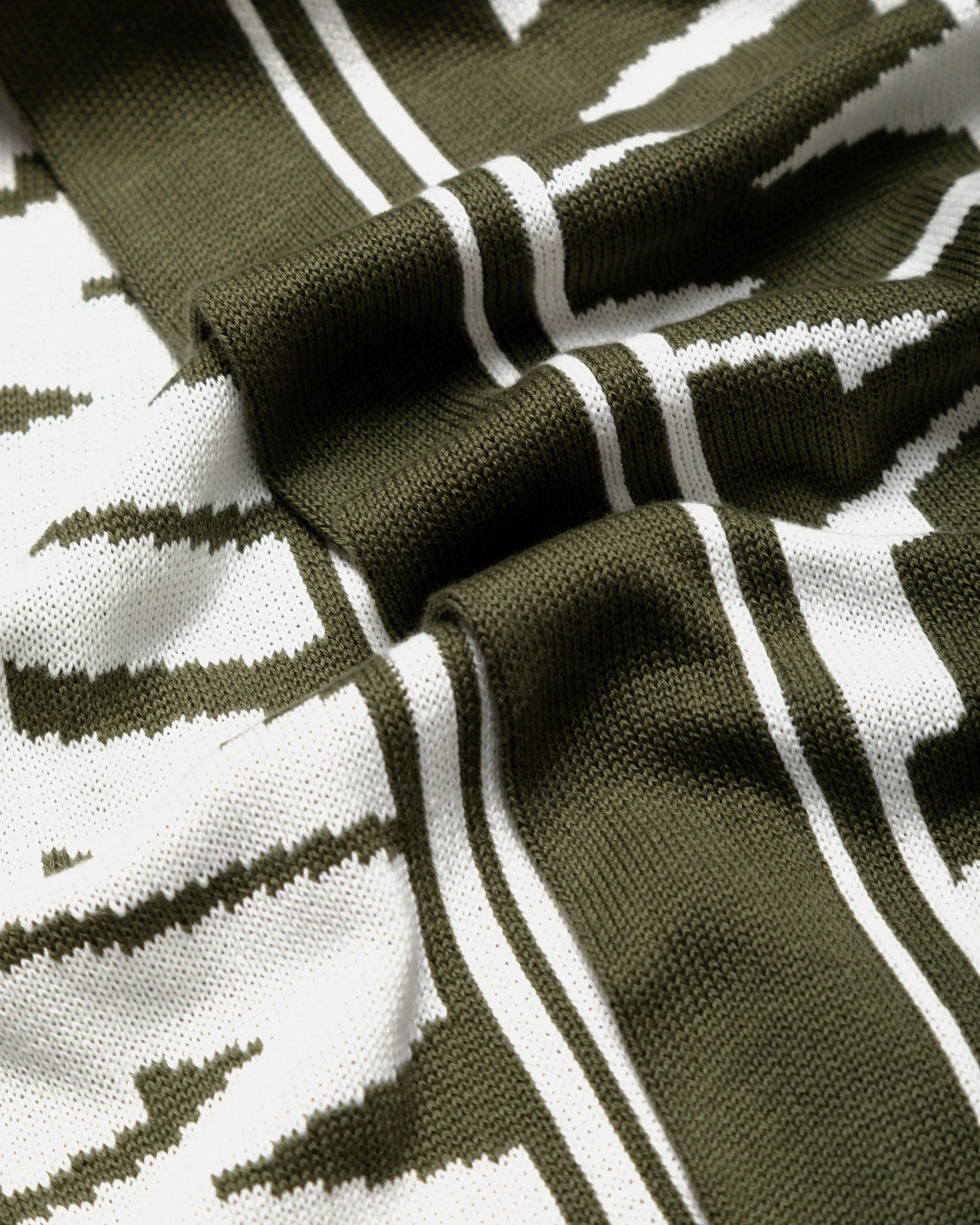 Soccer Scarf - Moss/White