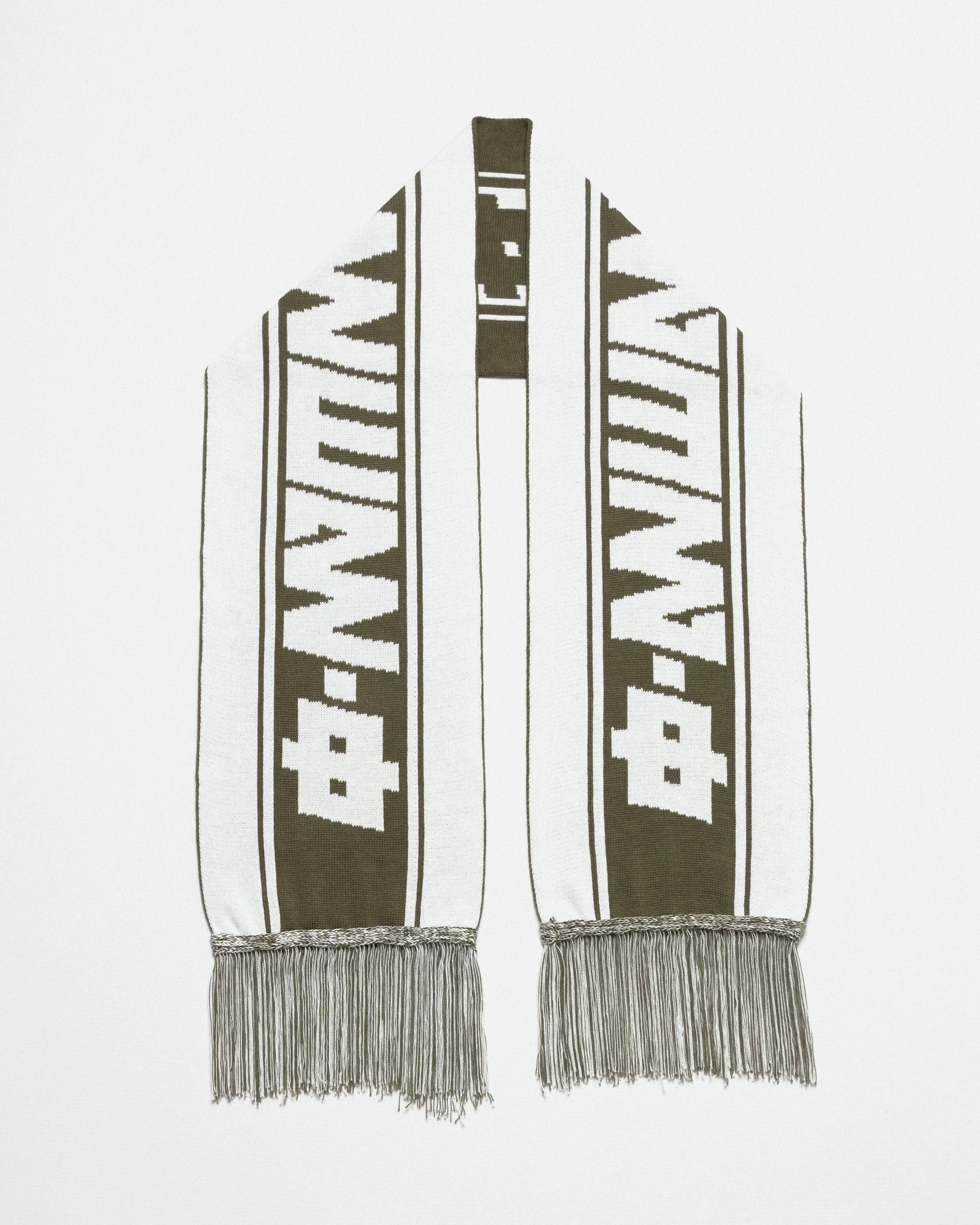 Soccer Scarf - Moss/White