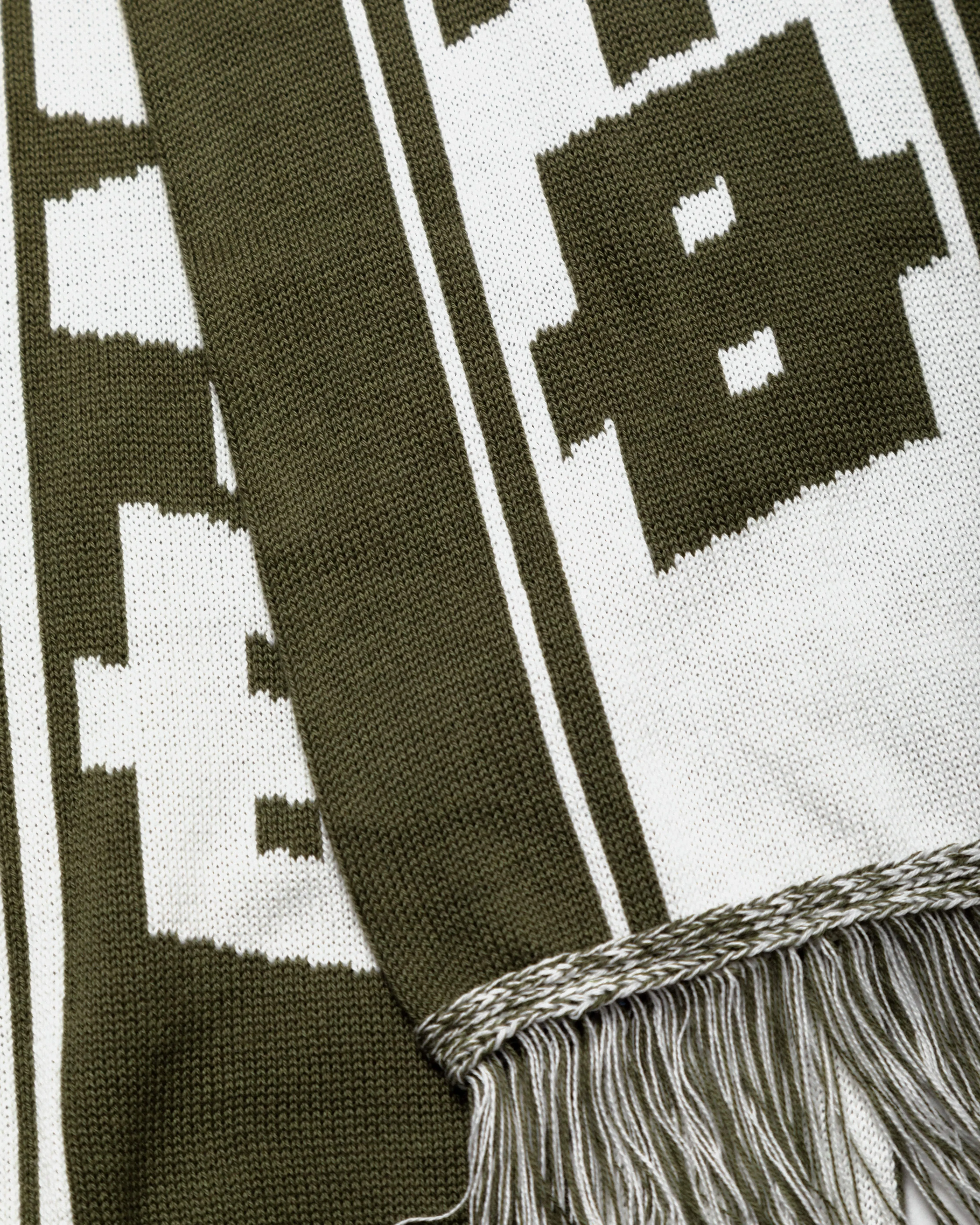 Soccer Scarf - Moss/White