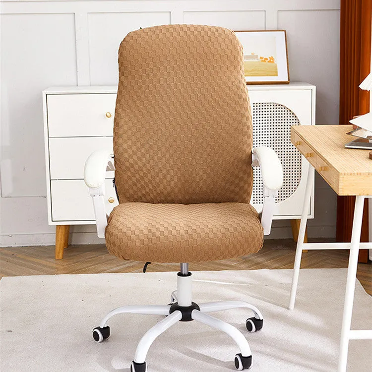 Solid Printed One-Piece Office Chair Cover