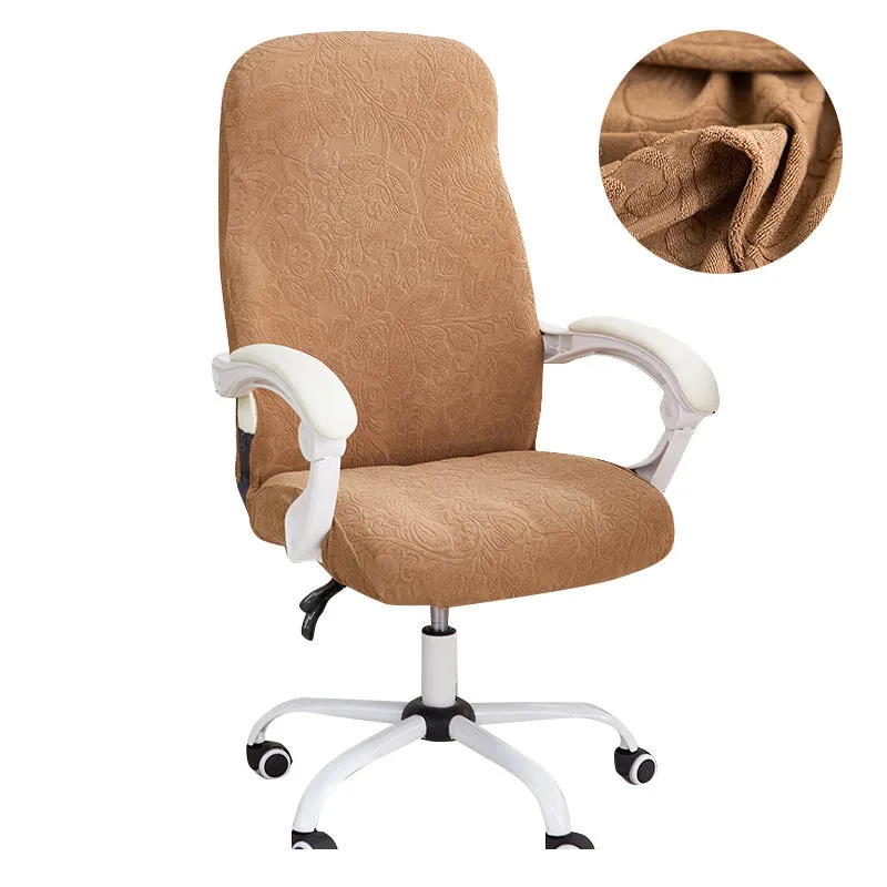 Solid Printed One-Piece Office Chair Cover