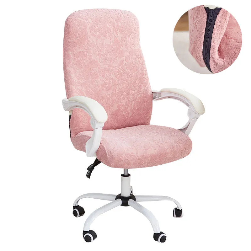 Solid Printed One-Piece Office Chair Cover