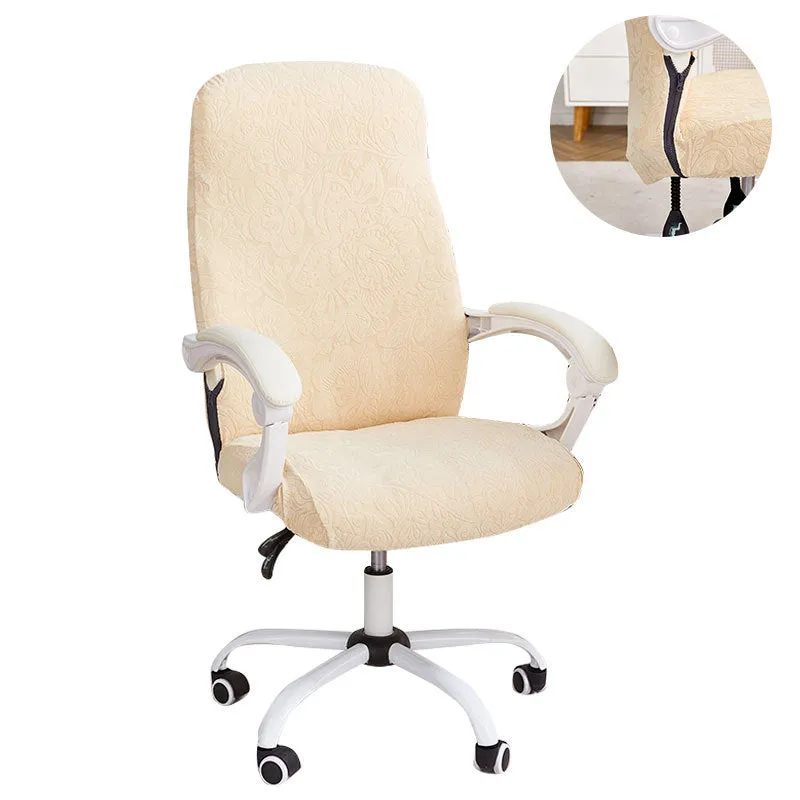 Solid Printed One-Piece Office Chair Cover