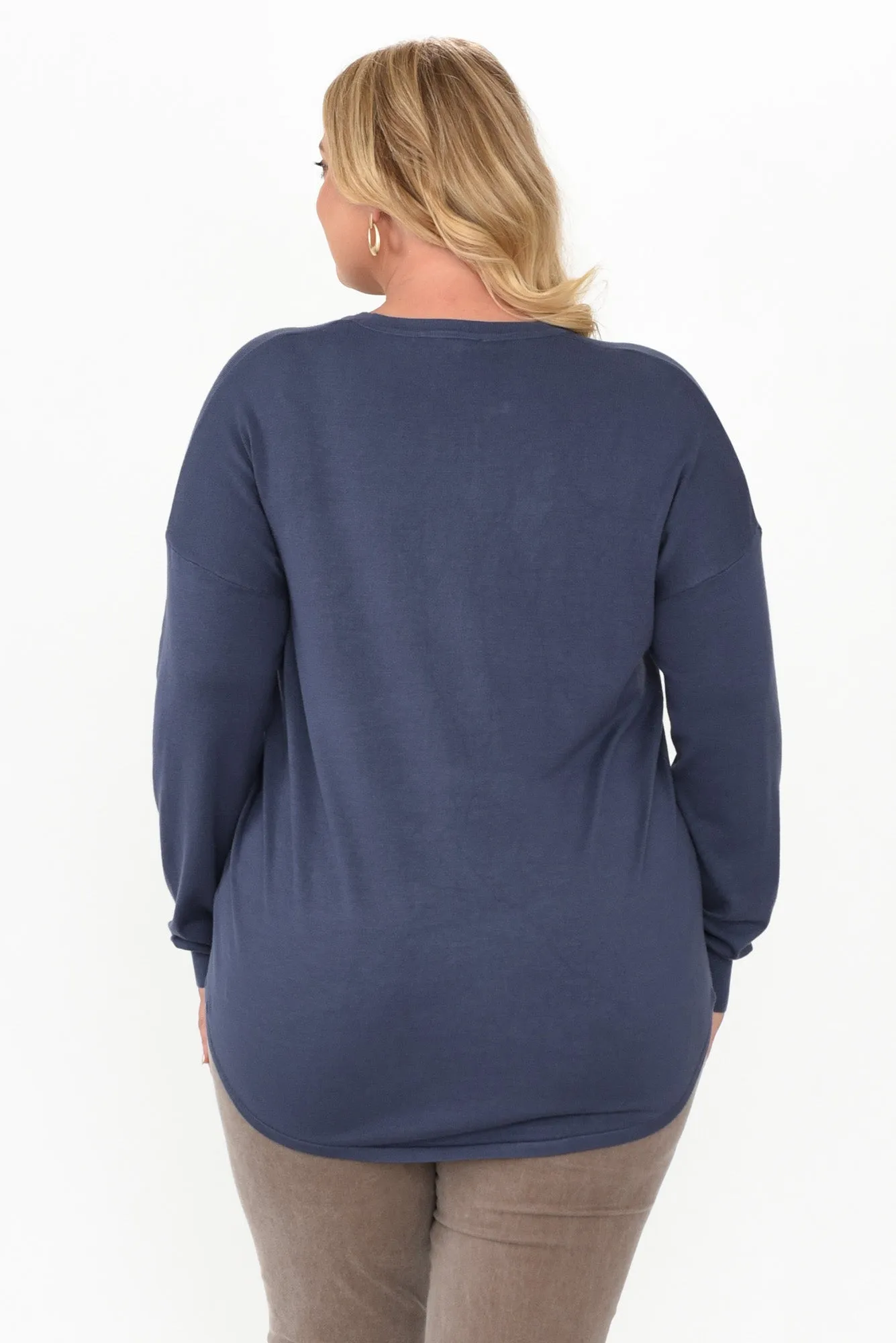 Sophie Deep Blue Knit Jumper