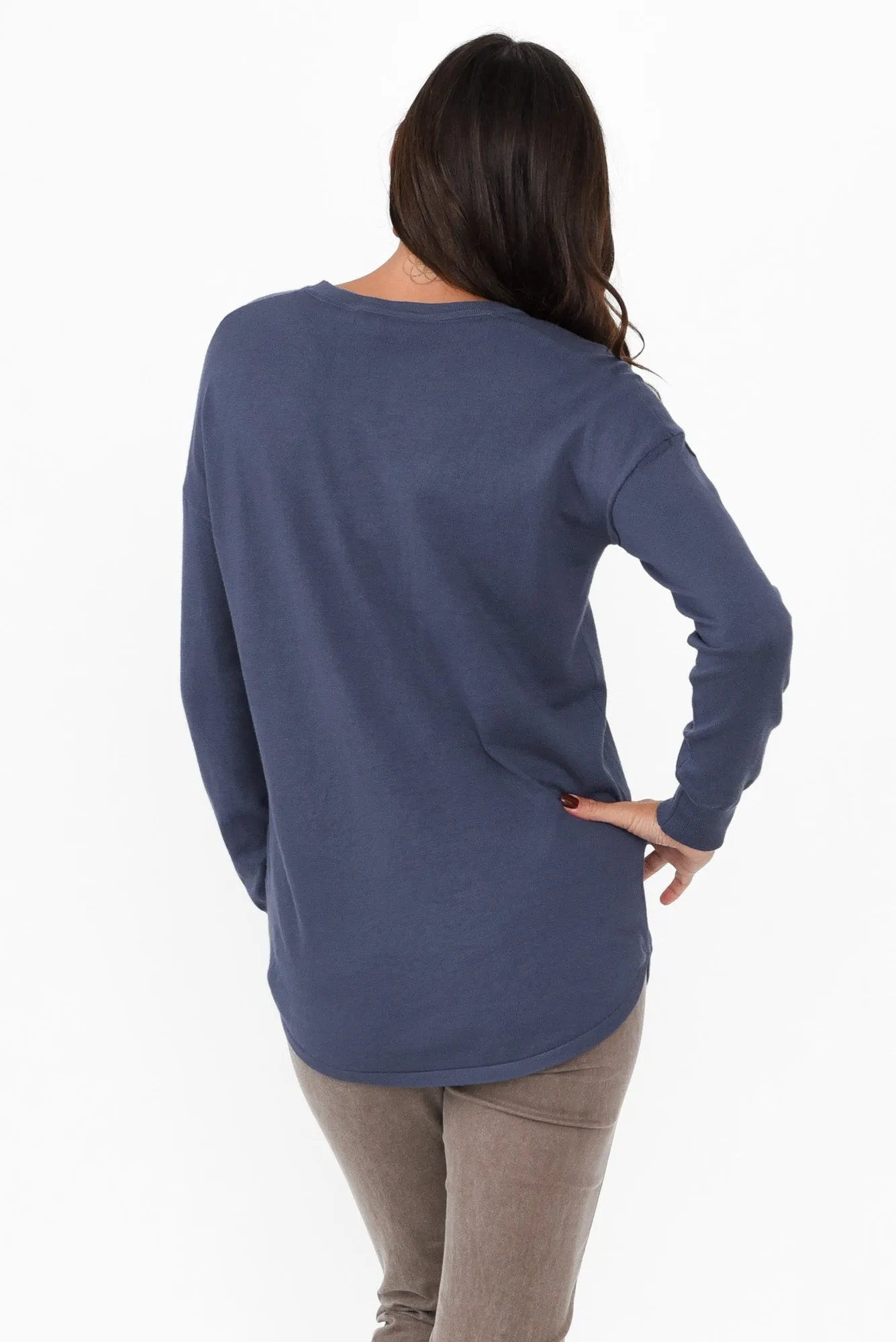 Sophie Deep Blue Knit Jumper