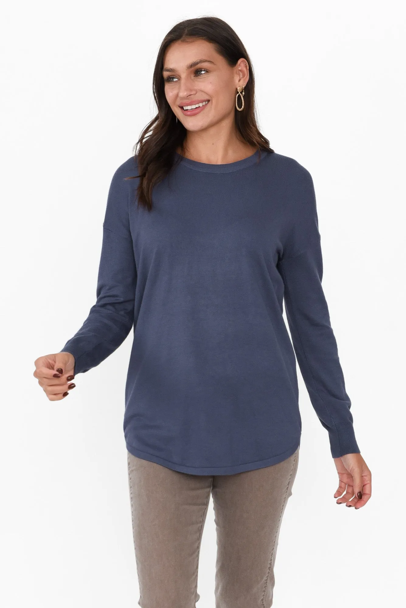 Sophie Deep Blue Knit Jumper