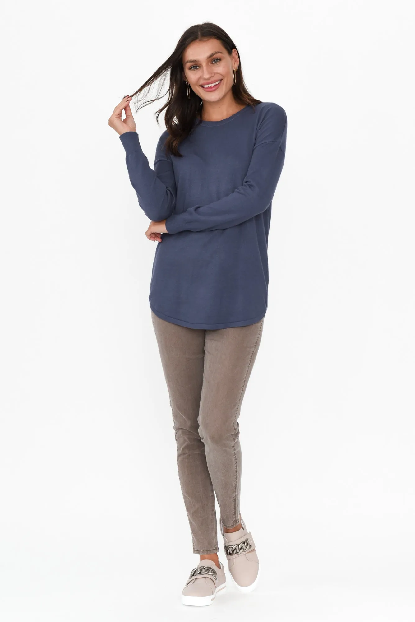 Sophie Deep Blue Knit Jumper