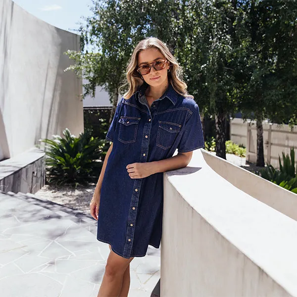 Sorcha Denim Dress - Indigo Denim