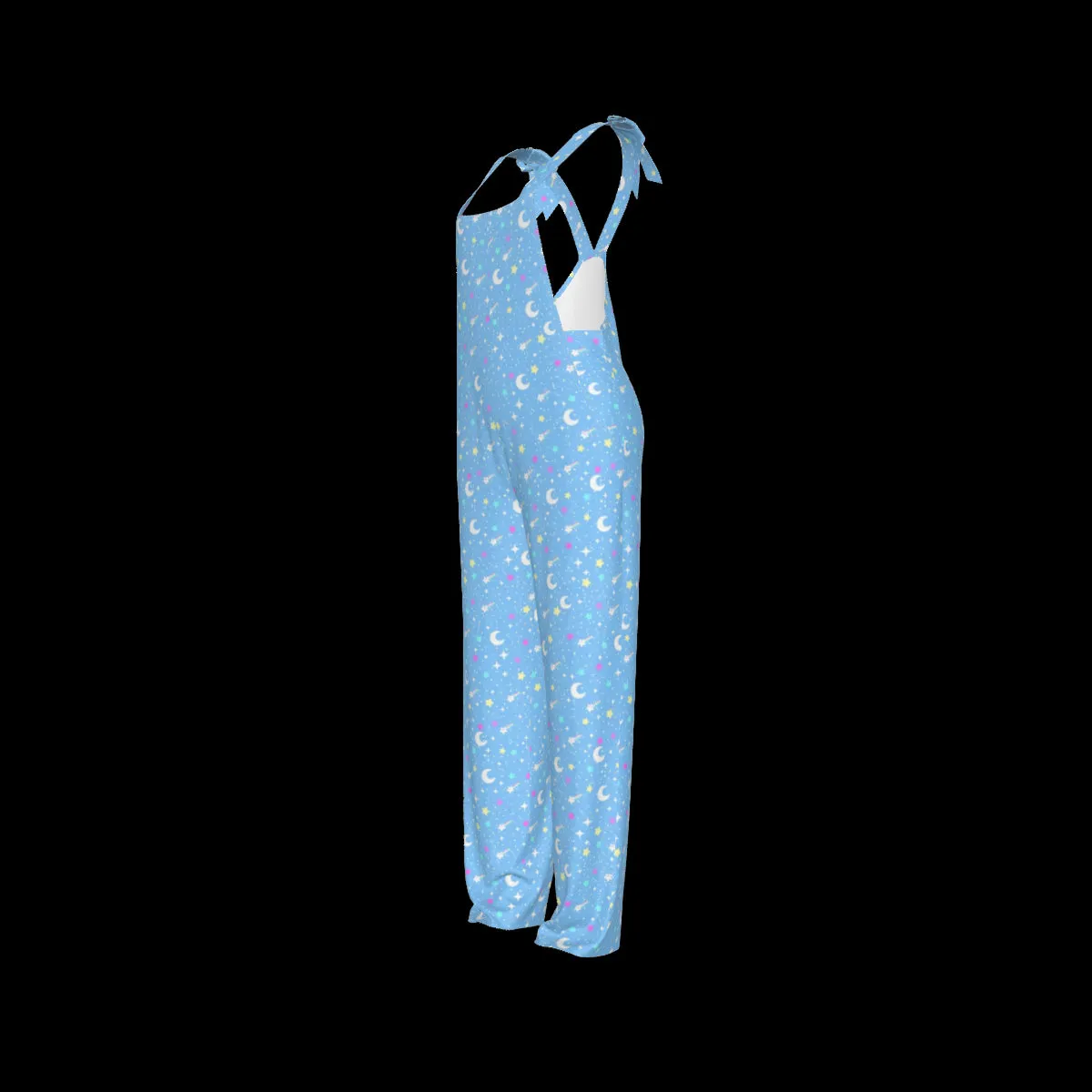 Starry Glitter Blue Jumpsuit Overalls