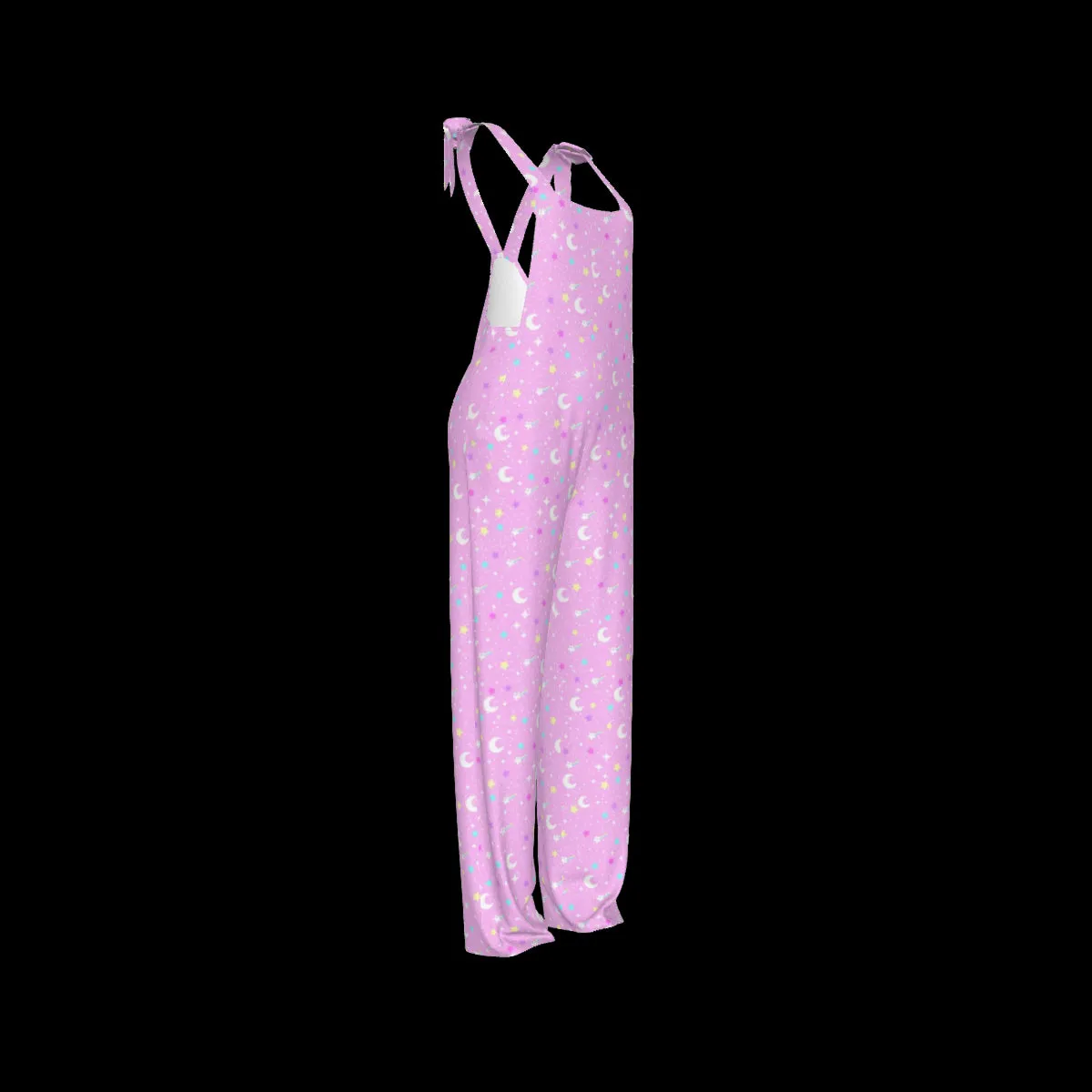 Starry Glitter Pink Jumpsuit Overalls