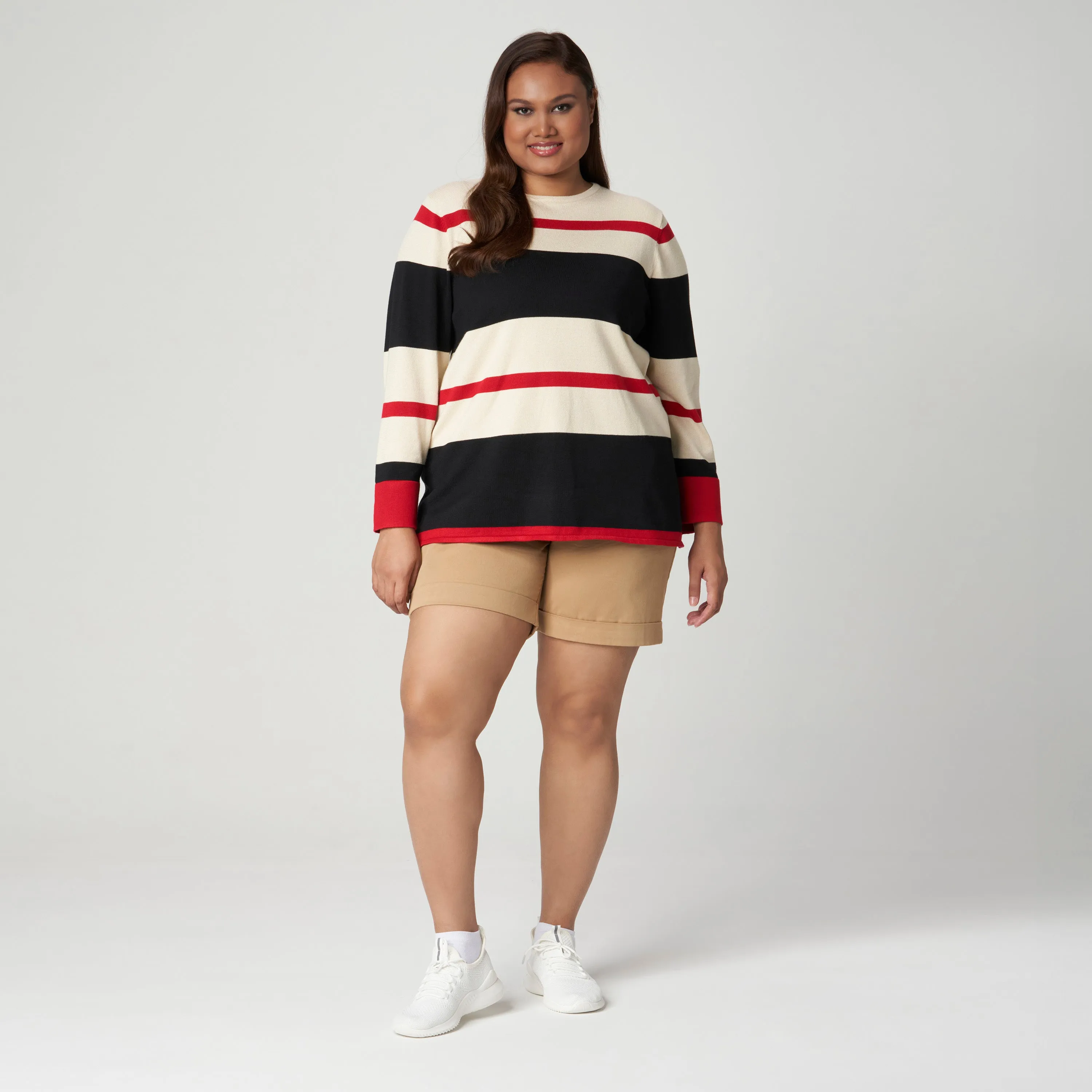 Stripe Long Sleeve Knit Top